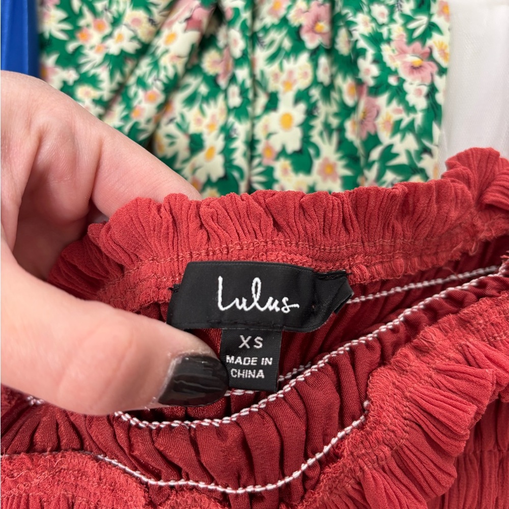 Lulu's Red Ruffle Dress - Picture 2 of 2
